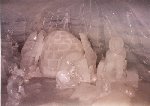 Ice sculpture in the cave